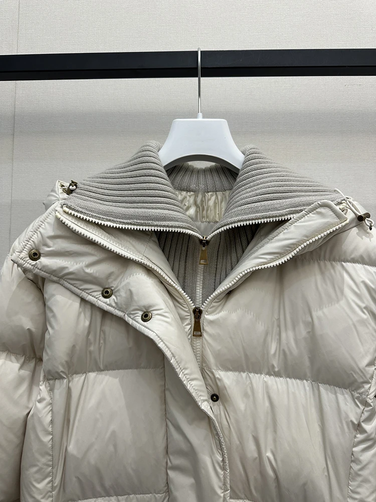 SVORYXIU 2025 New style Winter Down jacket Women's Fashion White Casual Style Long Style