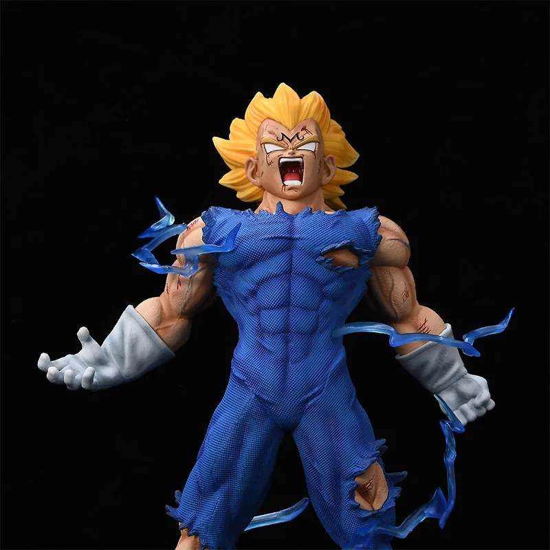 27cm Dragon Ball Z Vegeta Anime Figure Self-destruct Dbz Super Saiyan Action Figures Pvc Statue Figurine Model Toys Gift