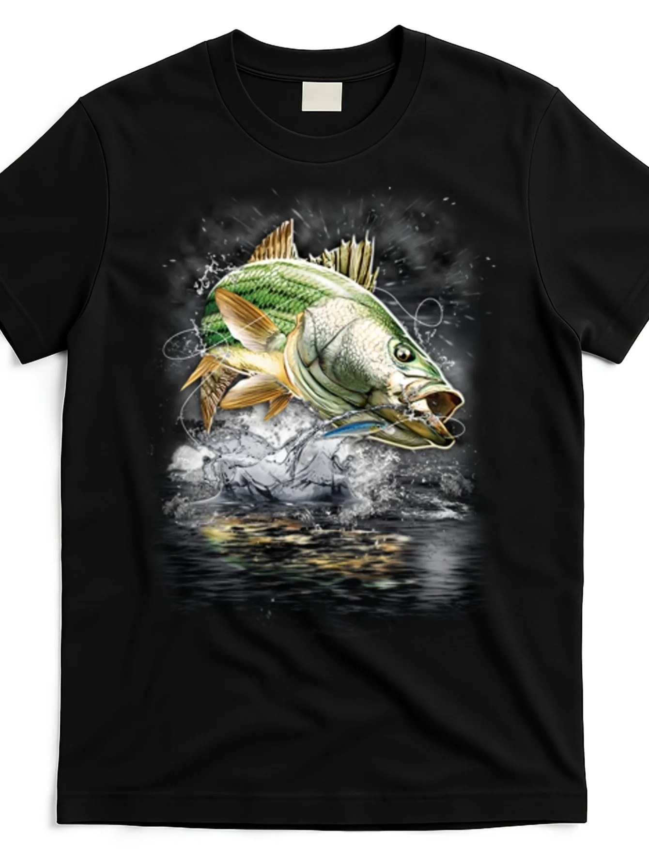 

Walleye Wilderness Fishing Jumping Fish T-Shirt 100% Cotton O-Neck Short Sleeve Summer Casual Mens T-shirt Streetwear
