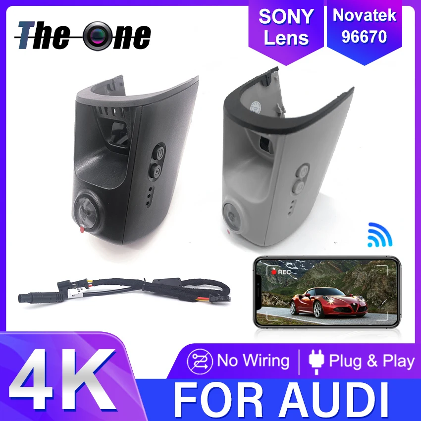 

UHD 2160P Plug And Play Car DVR Wifi 4K Dash Cam Video Recorder For Audi Q5 A4L Top Configuration 2018 2019 2020 2021 2022 2023