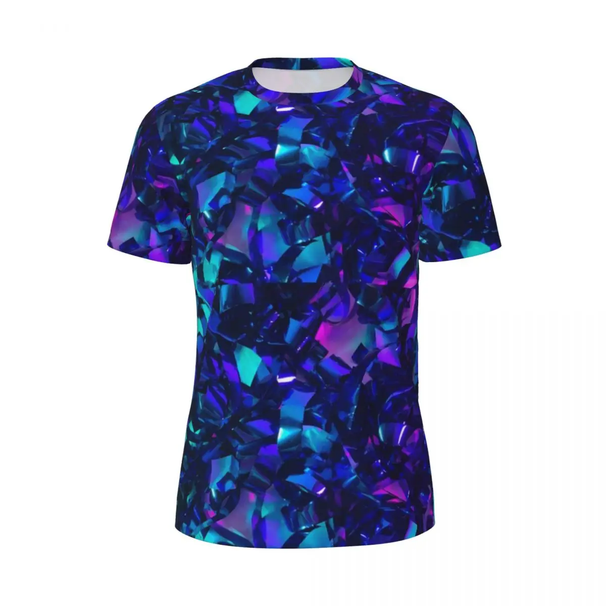 Metallic Abstract Pattern Sports T-Shirt Summer Colorful Modern Art Vintage T Shirts Hip Hop Tshirt For Mens Tees Plus Size