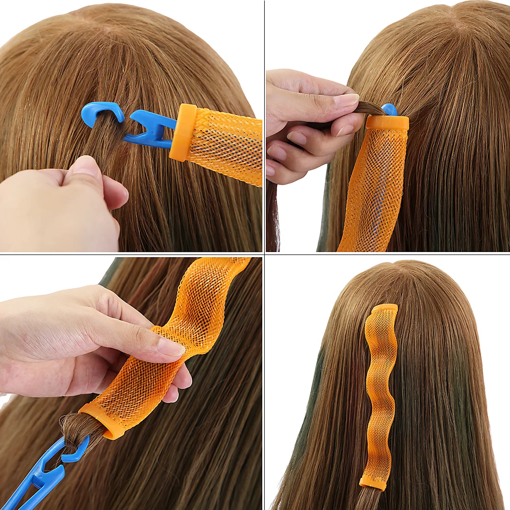 12 قطعة مجموعة ماجيك مموج الشعر بكرات شعر بدون حرارة موجة صانعي تصفيفة الشعر الأسطوانة العصي الشباك أدوات تصفيف الشعر للنساء #6