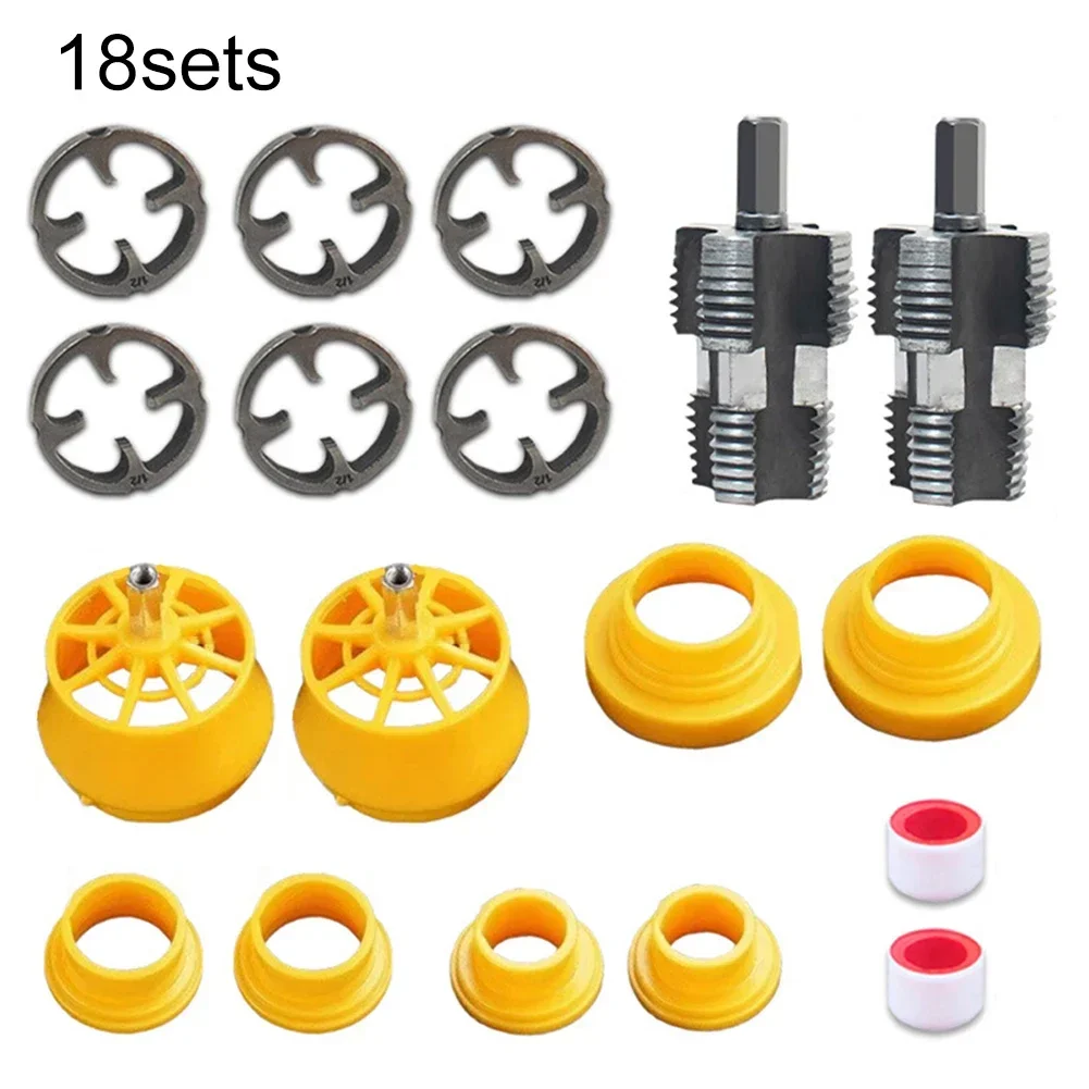 

2 Sets Versatile PVC Pipe Threader Kit: Efficient 4 & 6 Point Water Pipe Opener Electric Hole Opener Electric Water Pipe Die