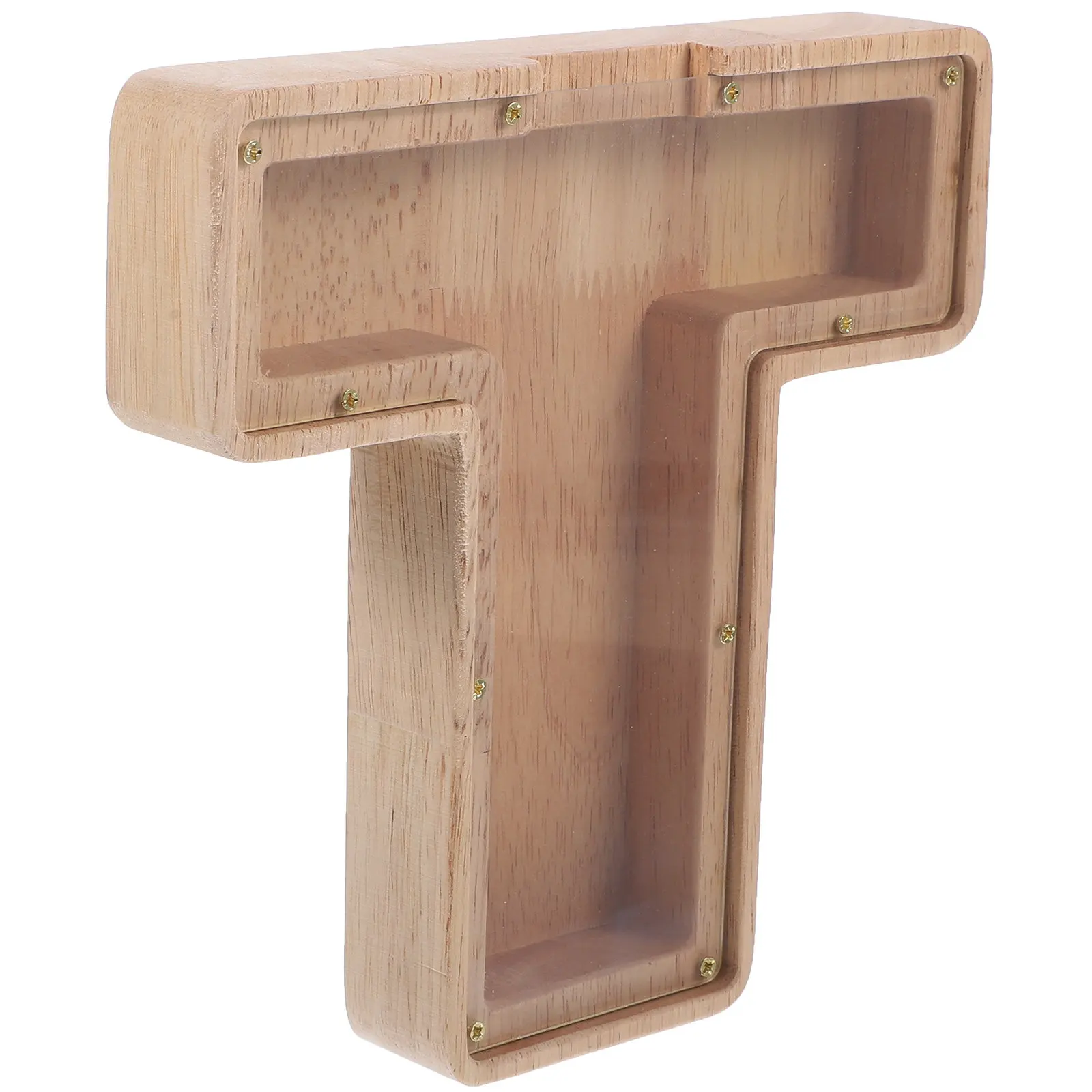 

Персонализированная деревянная копилка для детей с алфавитом, прочная, из нетоксичных материалов, настольная копилка для монет на Рождество и День рождения