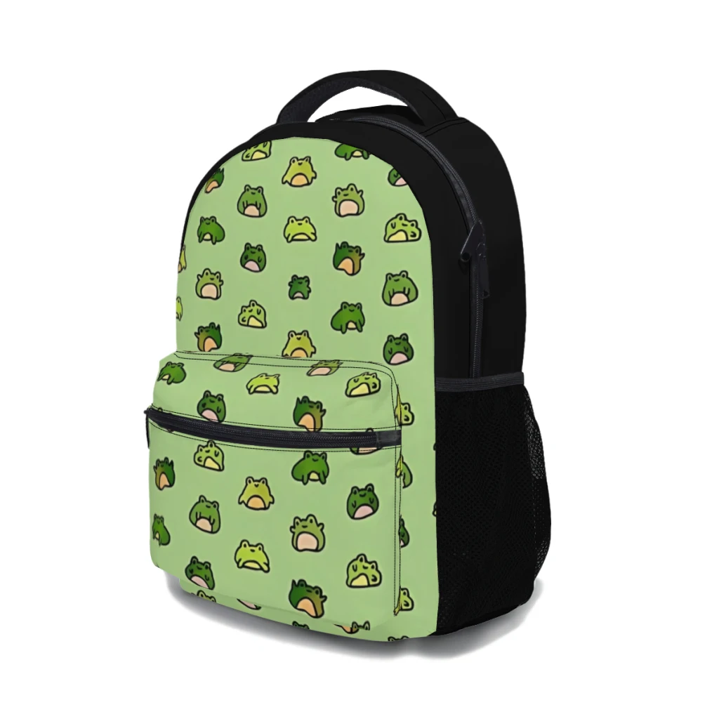 Frogs Doodle Versatile Backpack Large Capacity Waterproof Backpack Washable Computer Bag Unisex