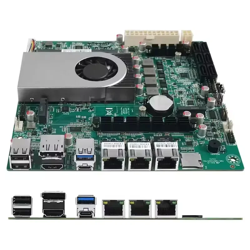 1*10g 2*2.5g lans 6-bay nas placa-mãe intel twin lake n150 4 núcleos 6 * sata3.0 2 * nvme 1 * ddr5 firewall itx mainboard servidor doméstico