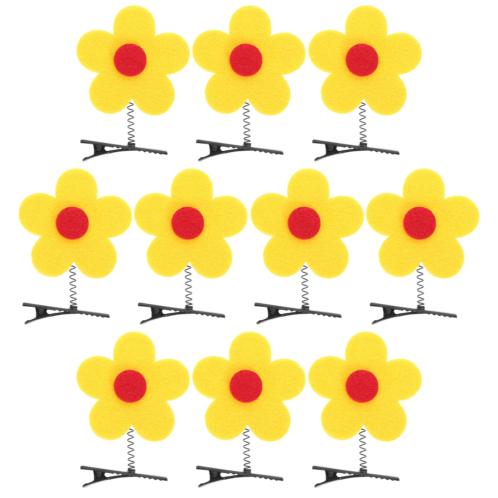 

10 шт. заколок для волос в виде цветов для девочек, стильные декоративные зажимы для волос, идеально подходят для повседневного использования и выступлений.