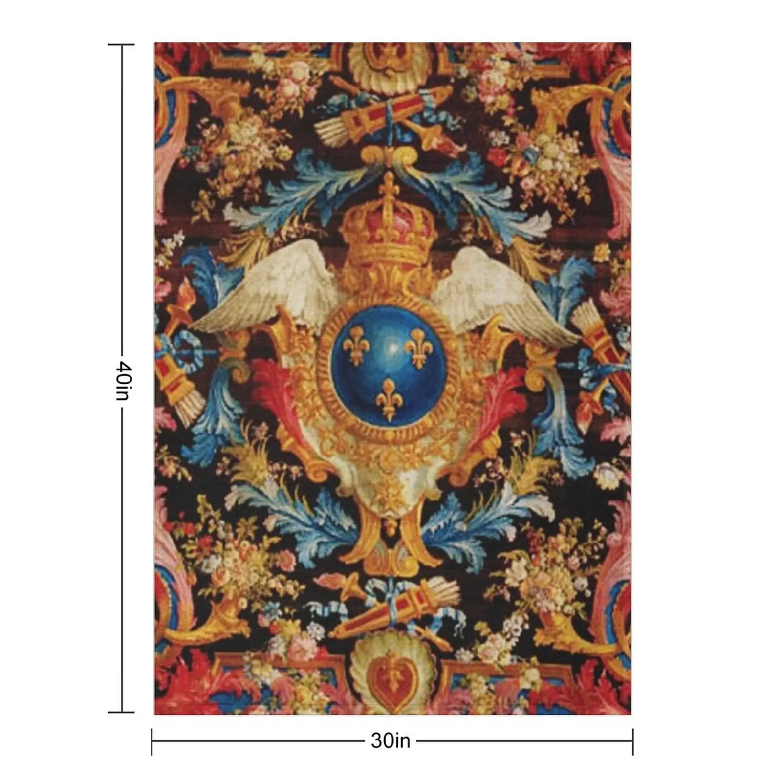 Louis XV Savonnerie French Carpet Print Throw Blanket For Decorative Sofa Soft Beds Quilt Fashion Sofas Blankets