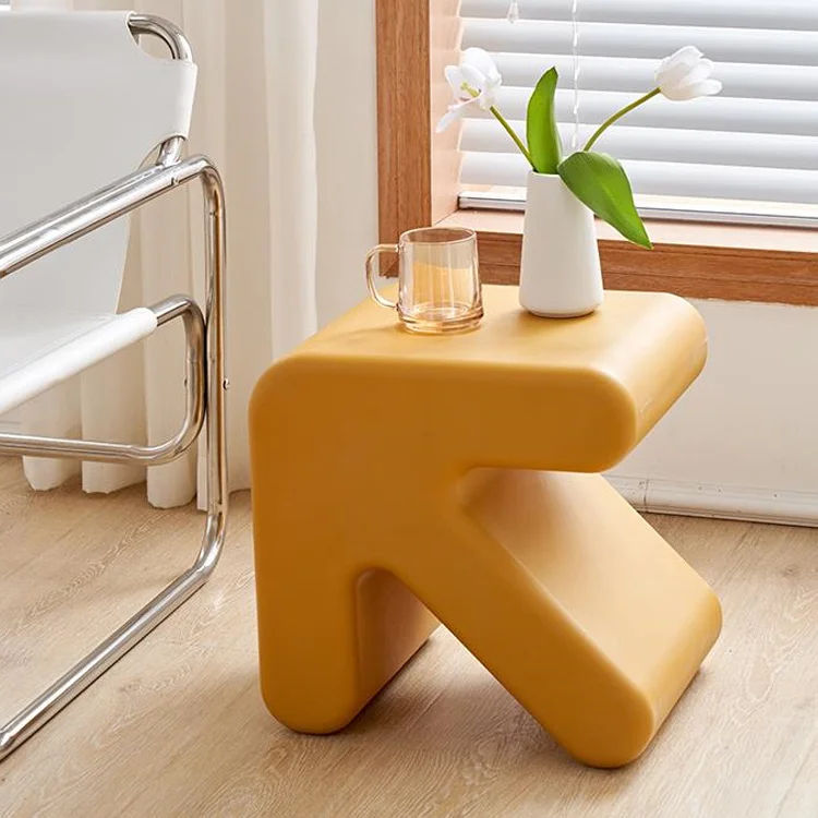 

Nordic Household Chair Simple Thickened Plastic Stool Bench Creative Arrow Small Stool Low Stool Ottoman Pouf for Living Room