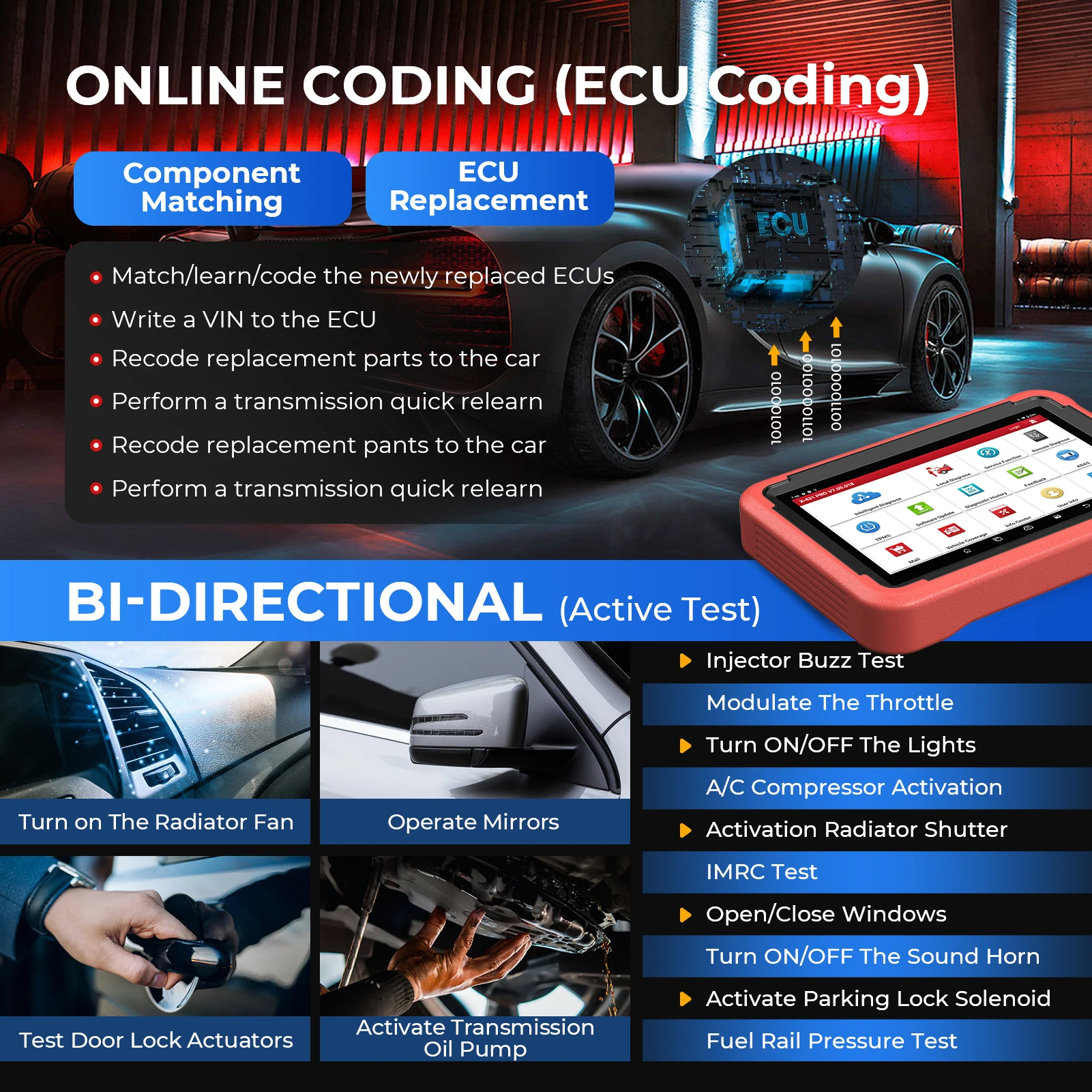 إطلاق X431 PROS V 5.0 أدوات التشخيص Obd2 ماسح ضوئي للسيارة PRO V جميع أدوات تشخيص السيارات ECU الترميز 2024 نسخة جديدة