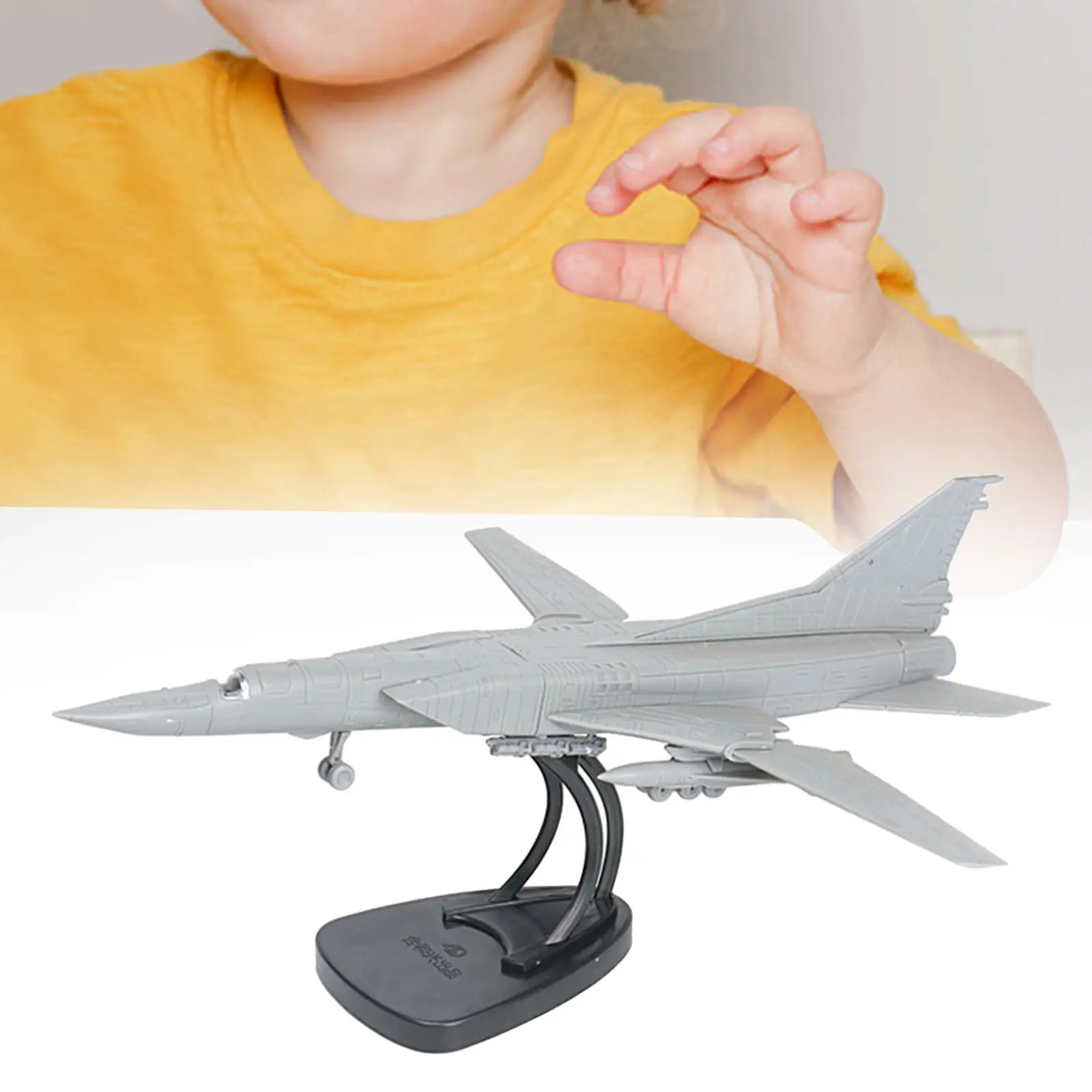 1/144 Plane Building Kits Educational Tabletop Decor 3D Puzzle with Display Stand for Office Bedroom Cafe TV Cabinet Bookshelf