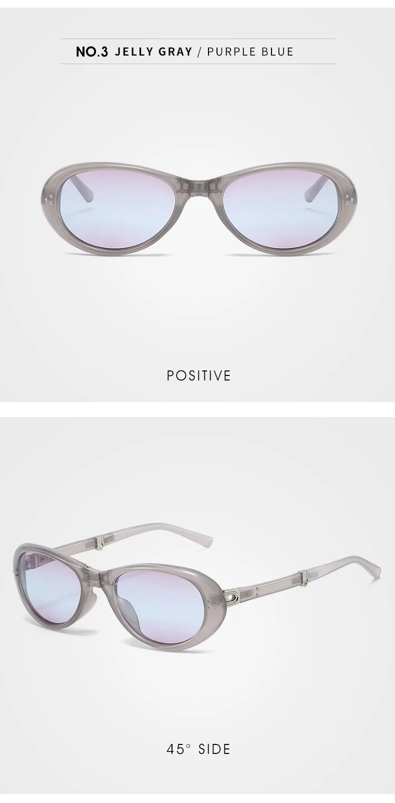 2025 Nieten ovale Sonnenbrille für Damen, Markendesigner, faltbar, einfach zu transportieren, weibliche Farbtöne, UV400 – Detail 14