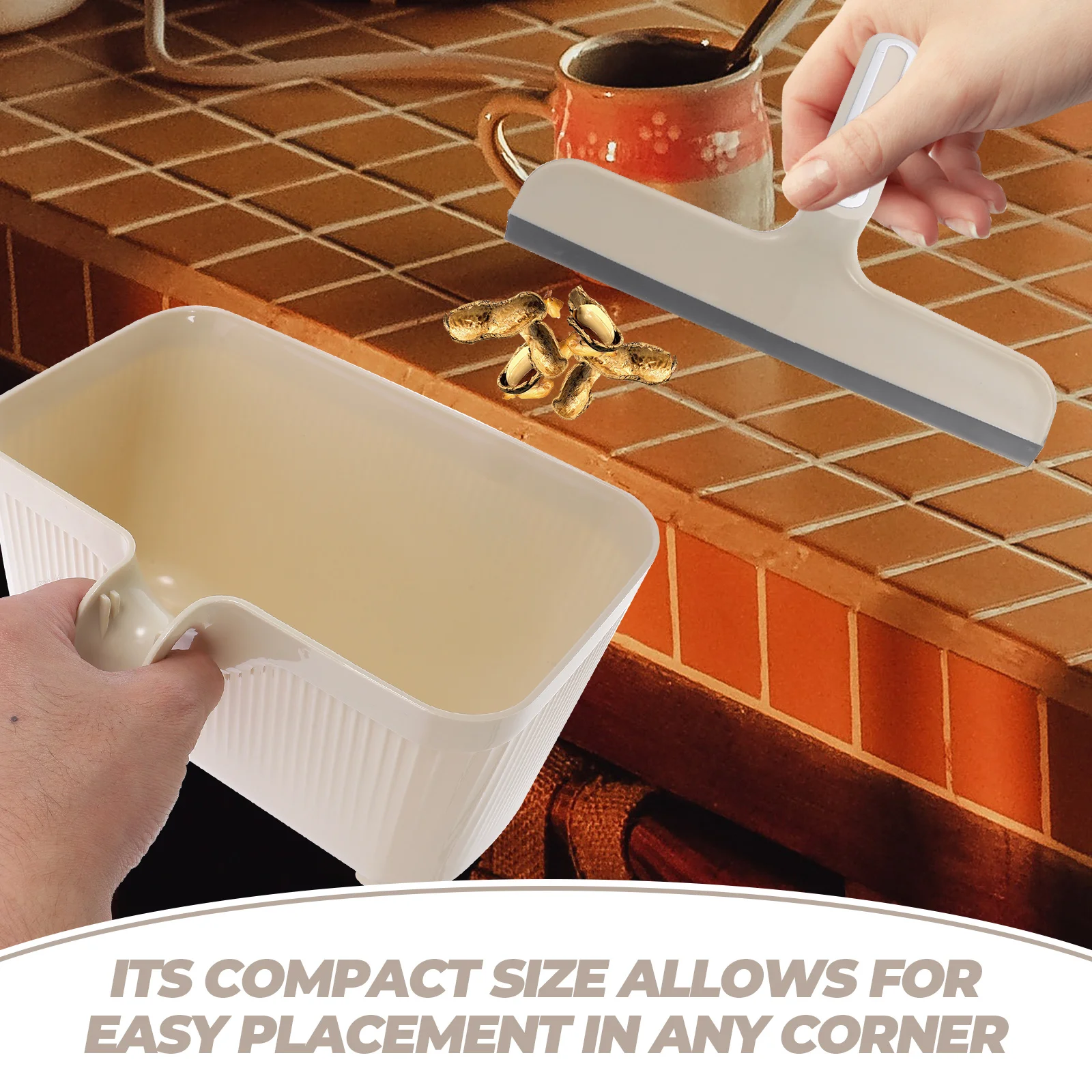 

1pc Desktop Trash Can Compact Plastic Waste Bin For Home Office Kitchen Bathroom Garbage Container Storage Basket