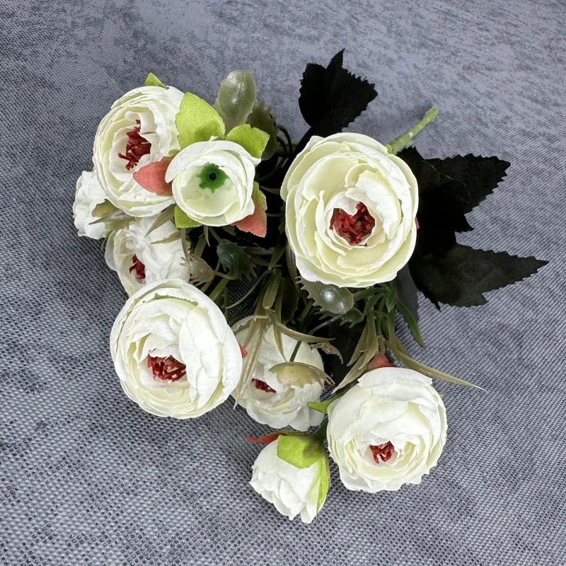 

Artificial flowers six-head roses European pastoral style wedding home room Valentine's day decoration bouquet{WG PRETTY}