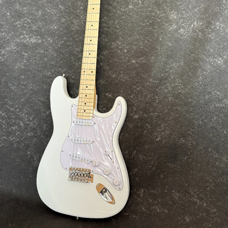 

Белая электрогитара STSS Fortune с корпусом из павловнии, грифом из клёна, фиксированным бриджем, бесплатная доставка