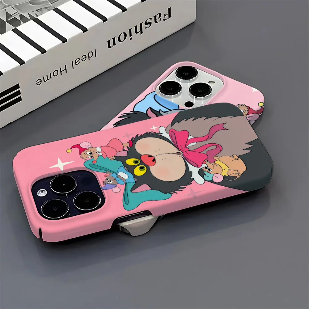 Cute Disneies Lucifer Cat Phone Case for iPhone 16 15 14 13 12 11 Pro Max XS XR XSMax 6 7 8 Plus Glossy HD Hard PC Cover