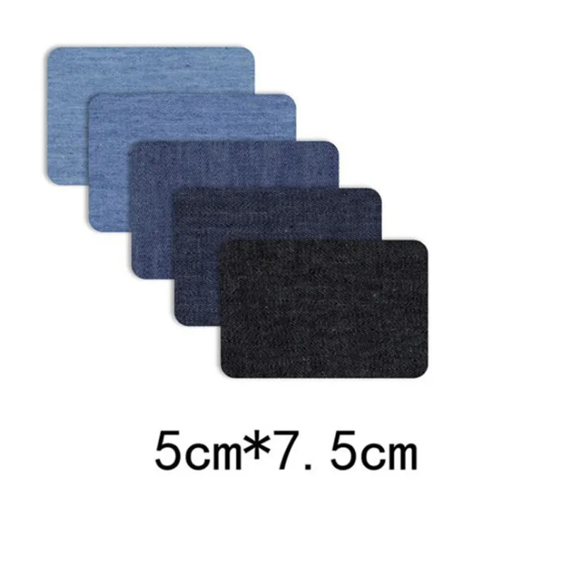 Denim Patches DIY Iron On Denim Elbow Patches Repair Pants For Jean Clothing Pants Badges Apparel Sewing Fabric