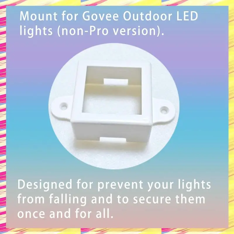 ABJJ 40 Pcs Mount For Govee Outdoor LED Lights ,Outdoor LED Light Mounting Brackets For Govee (Model H705) Outdoor Lights
