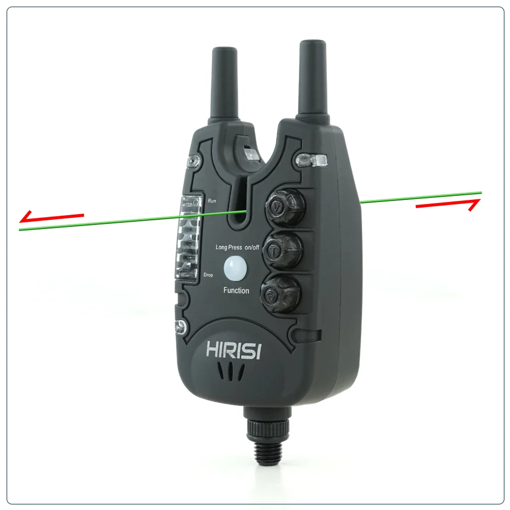 Hirisi Carp Fishing Bite Alarm with Adjustable Volume, Tone, Sensitivity & LED Indicator - Essential Fishing Accessory B150