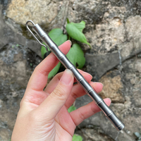 Stainless Steel Cylindrical Bamboo Model Pen Outdoors Writing Tools EDC High Grade Precious Gel Pen New Style for Father's Day