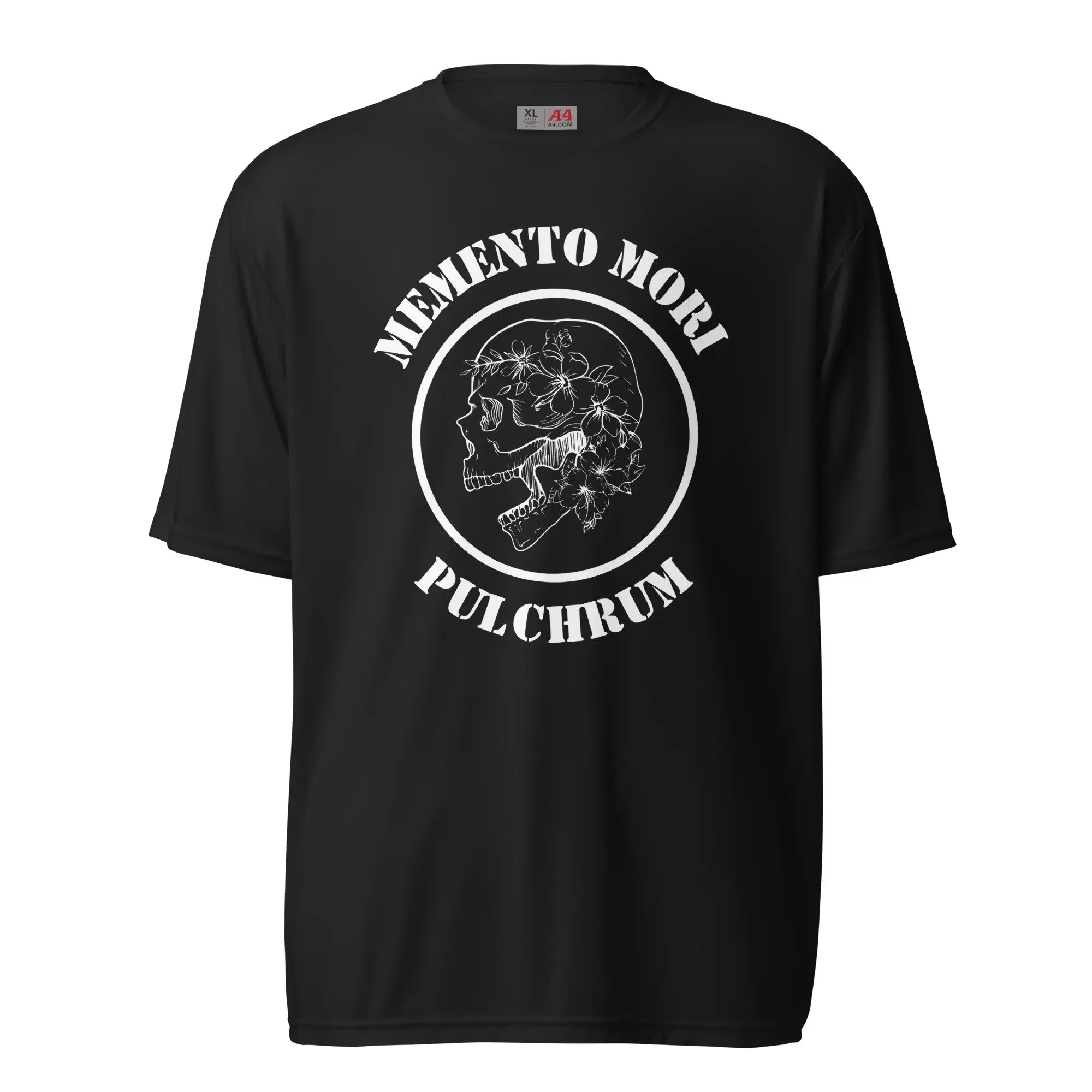 Memento Mori Pulchra Athletic Performance T Shirt Sweat Wicking Polyester Uv Protection