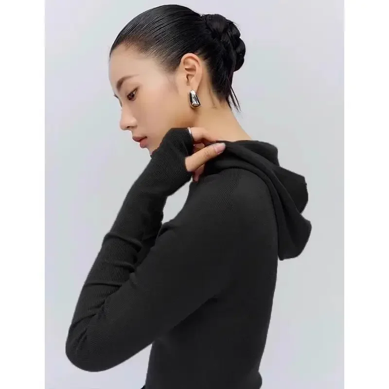 

Sweaters Jumpers Pullovers Woman Turtleneck Drawstring Asymmetric Neck Western Woolens Knitted Cashmere Artistic Warm Halloween