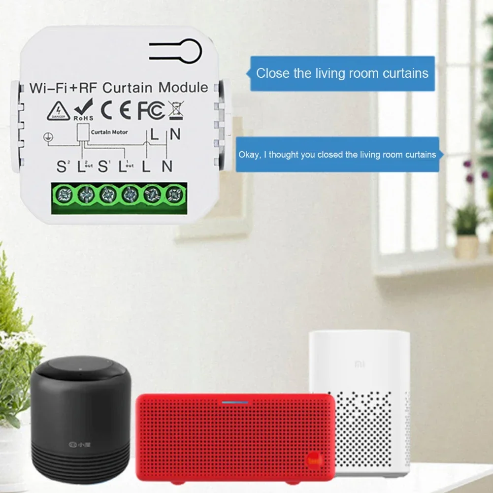 Módulo de Control Remoto para persianas enrollables, interruptor de cortina Rf con Wifi, transmisor de 433mhz, Tuya Smart Life, Alexa y Google Home