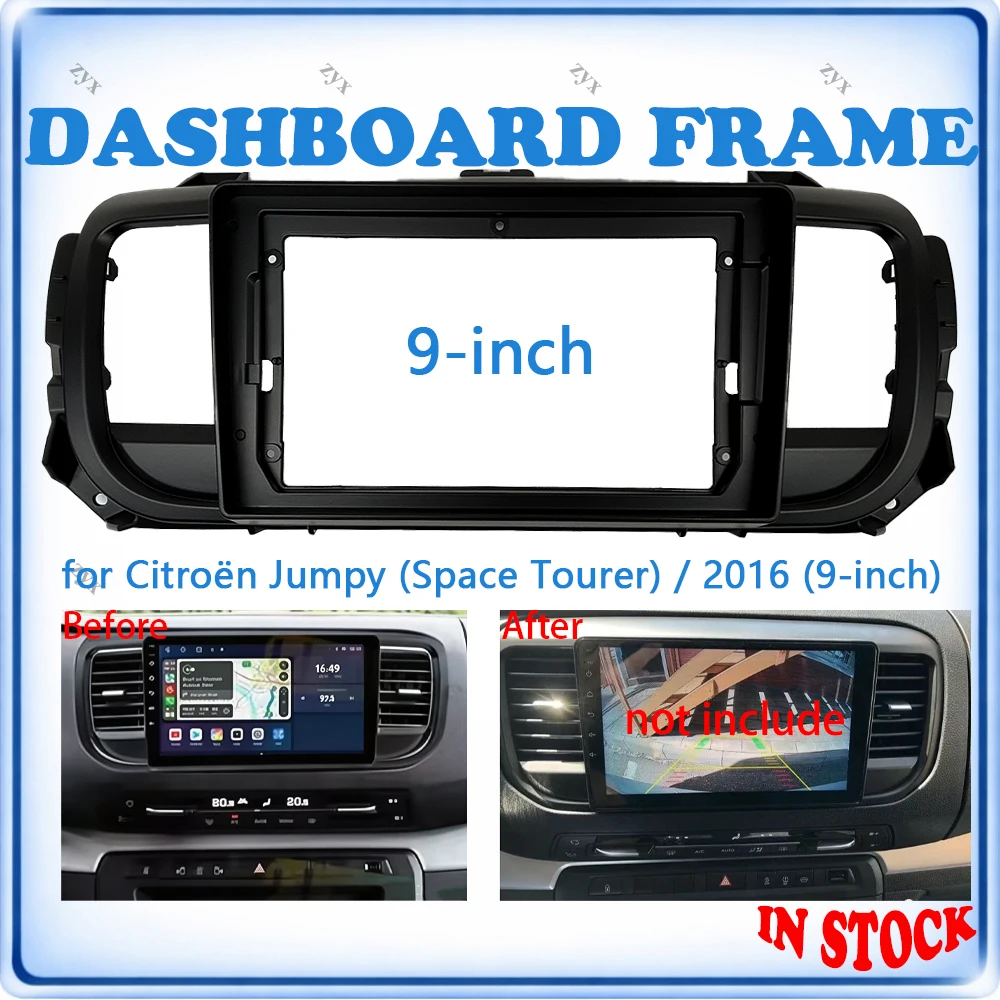 

Car Radio Fascia Frame For Citroen Jumpy Space Tourer 2016 9 inch With Canbus Decoder & Wiring Harness Car Accessories P&P