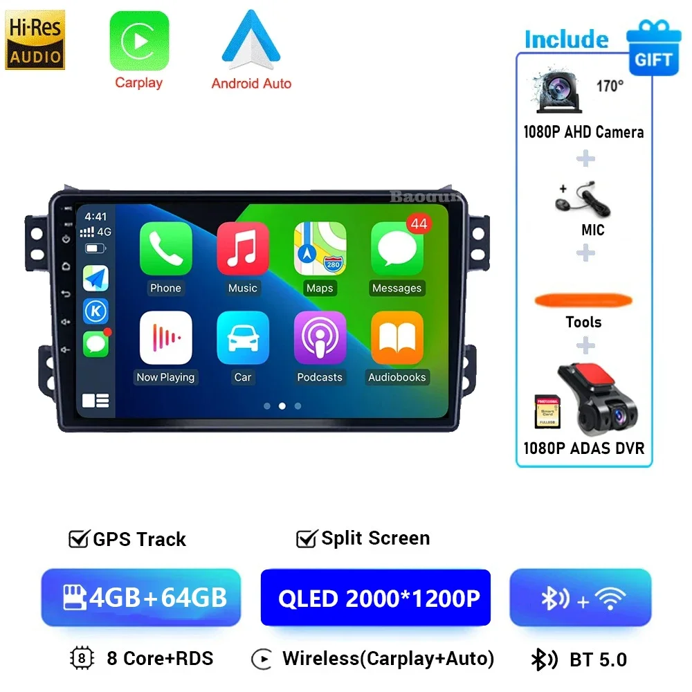 Android 16 Autoradio Voor OPEL Agila SUZUKI Splash Ritz 2008-2014 Multimedia Video Player Autoradio Draadloze Carplay Android auto