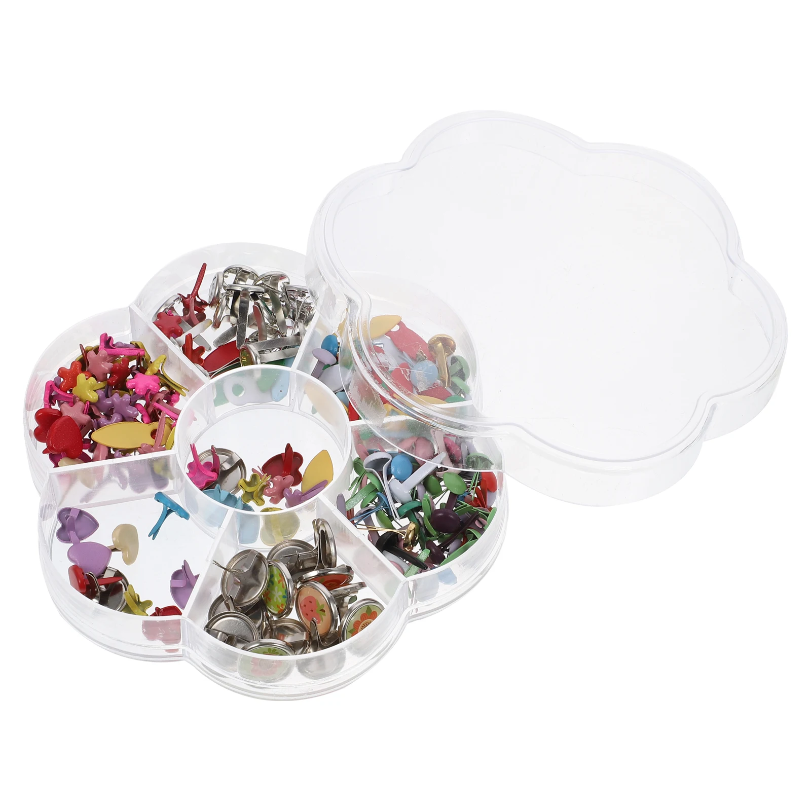 

Metal Mushroom Nails Handmade Brads DIY Craft Fastener Kids Scrapbook Colorful Round Design Practical Tools Safe Easy