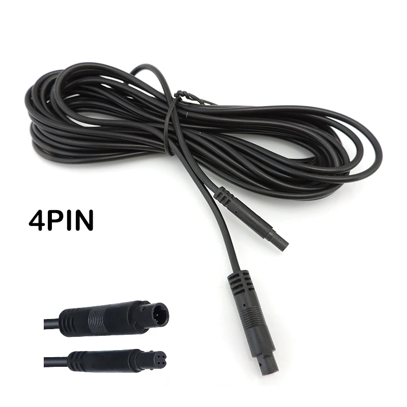 1/2/3/5/6m Male to Female cable Car DVR Rear View Camera Extension connector 4pin 4 core HD Monitor Vehicle copper Wire q1