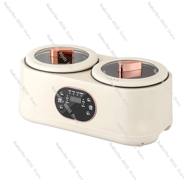 Smart Dual Pot Rice Cooker Household Multifunctional Electric Cooker Timer Large Capacity