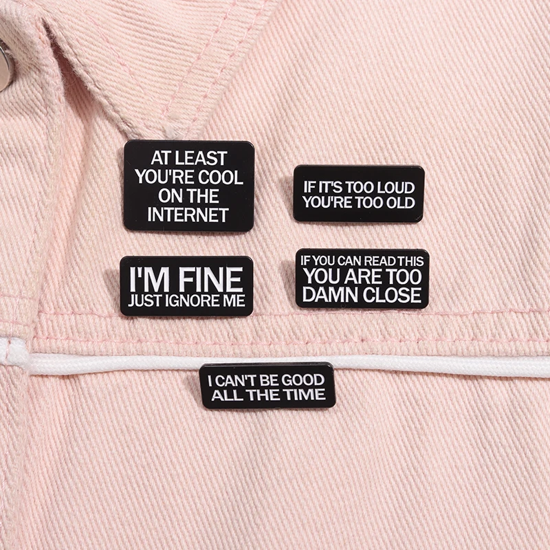 I Can't Be Good All The Time Quotes Enamel Pins Emotional Instability Anxiety Brooches Jewelry Mental Health Lapel Badge Jewelry