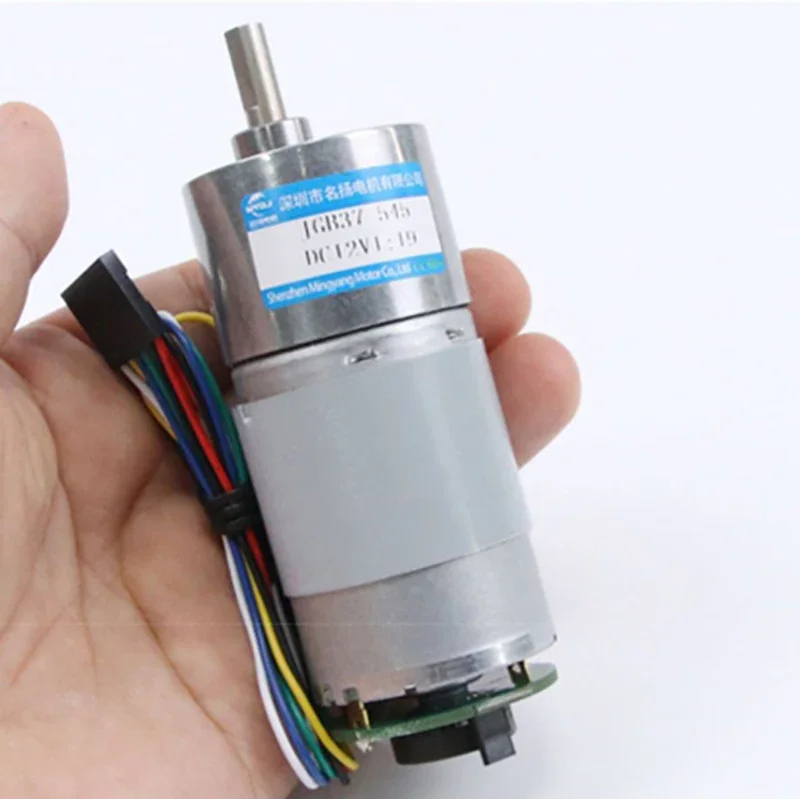 JGB37-545B DC-Getriebemotor 12 V 24 V 37 mm mit Hall-Encoder, hohes Drehmoment, einstellbare Geschwindigkeit, kann CW CCW Mikromotor