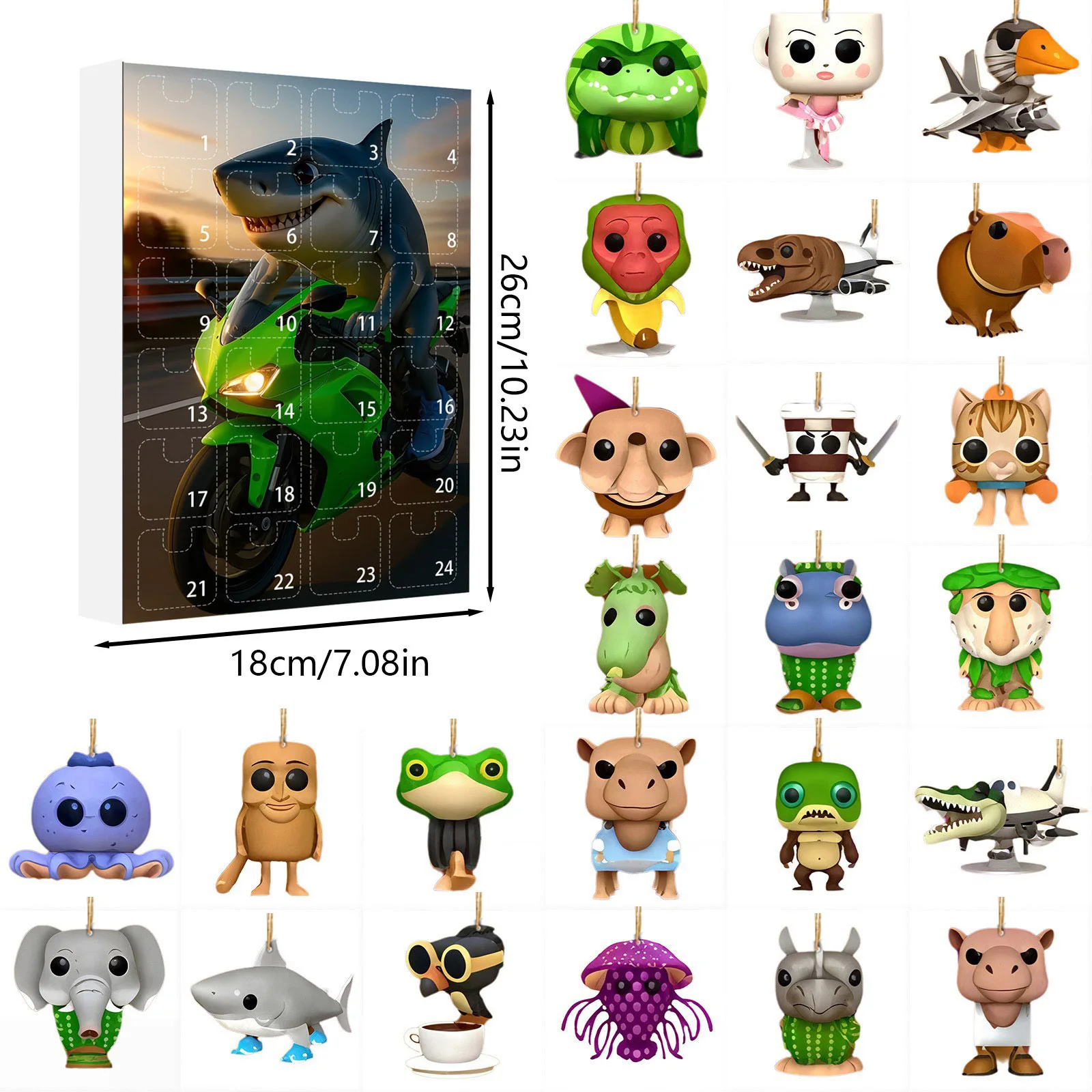 TungTungTungSahur Acryl Stok Figuur Model Countdown Blind Dozen Blind Bag Tekens Desktop Decor Collectie Grappige Pop Speelgoed