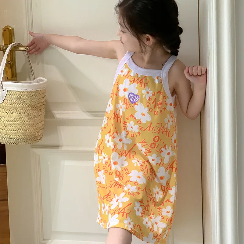 2026 Neues Mädchenkleid für Babys im Sommer: Atmungsaktives, cooles, trendiges Trägerkleid – Wunderschöne Kleidung für kleine Mädchen, Strandkleid