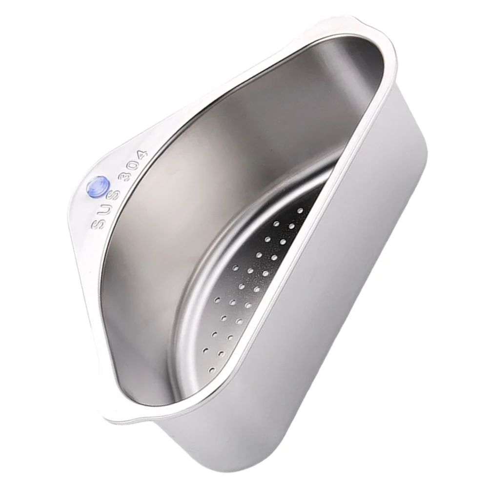 

Stainless Steel Drain Basket Sink Mesh Colander Punch Free Sticking Kitchen Triangle Shelf Fruits Vegetable Washing Storage Rack
