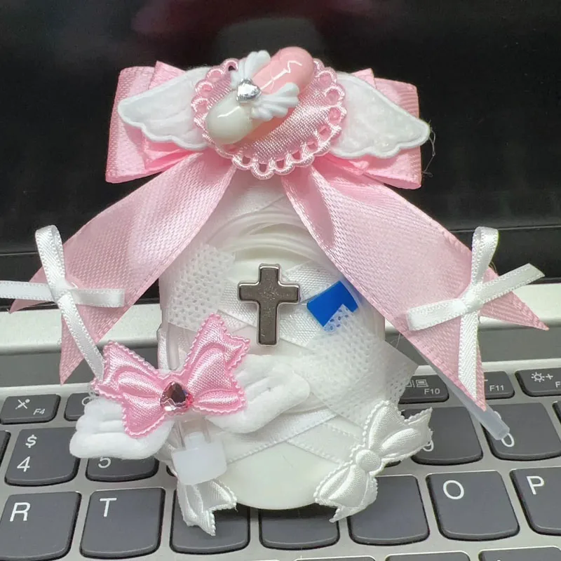 Handmade Medical Style Cute Capsules Box Cross Wings Heart Style Bow Storage Box Y2K Girl Sweet Portable Cosplay Accessorie