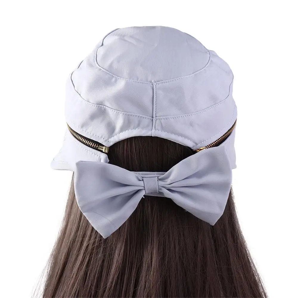 Visor Hat Female Empty Top Bowknot Cycilng Big Brim Travel Fisherman Hat Bucket Hat Women Cap Removable Sun Hat