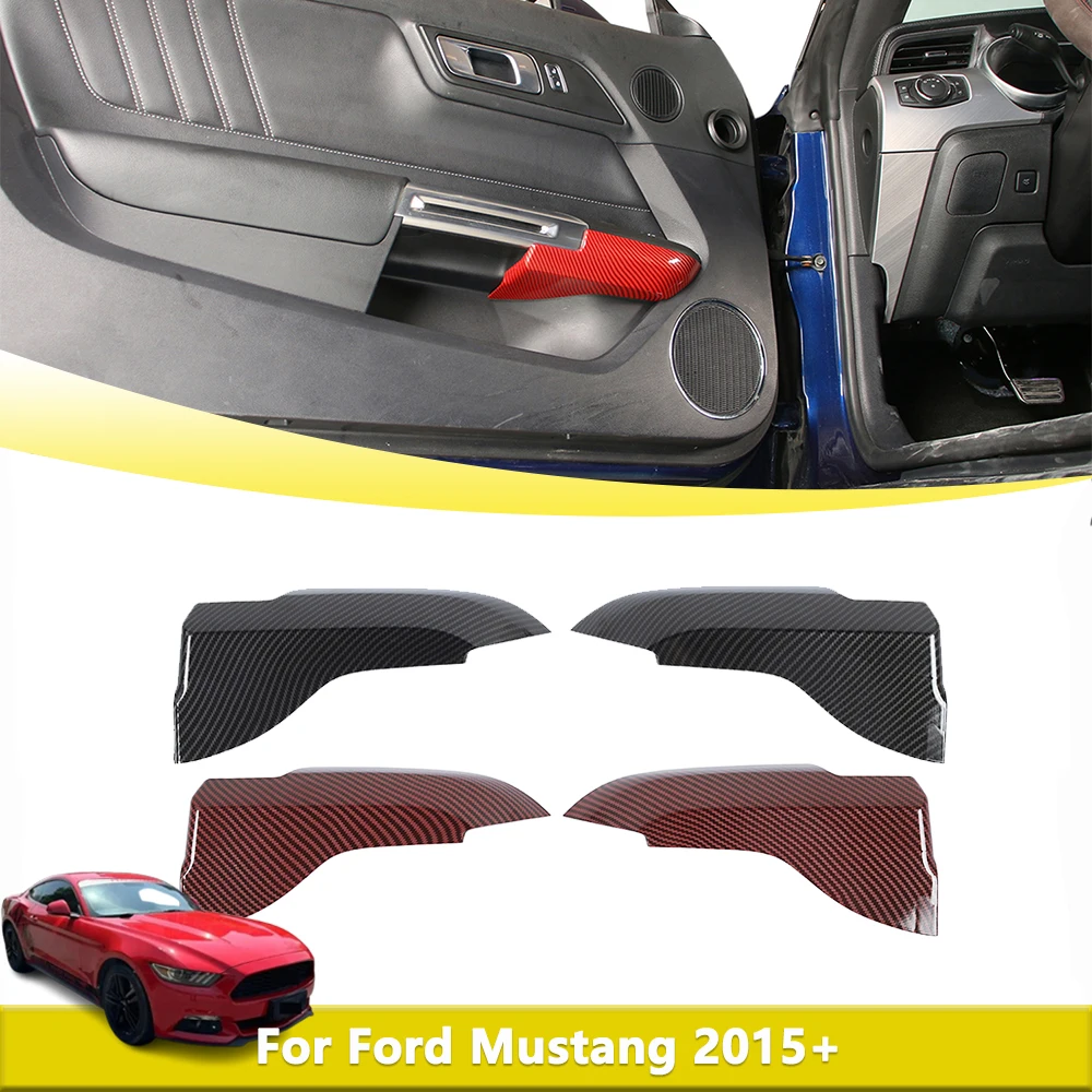 

Inner Car Door Grab Handle Decoration Cover Trim for Ford Mustang 2015-2023 Armrest Protective Accessories Interior Mouldings