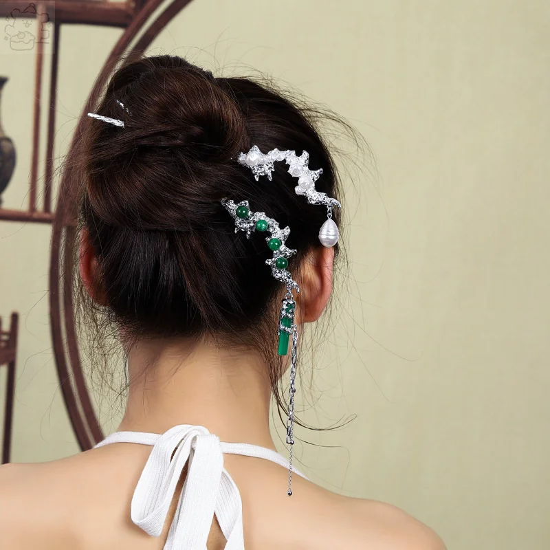 

Chinese Elegant Women's Hairpins, Antique Haircuts, Retro Hanfu Cheongsam Headdress, Hair Accessories