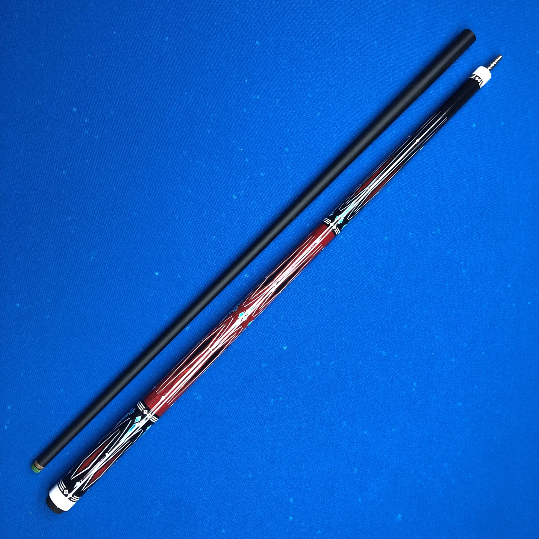 

Профессиональный бильярдный кий из стекловолокна с наконечником 12,5 мм, 2-секционный, соединение из нержавеющей стали, 58,86 дюйма, 2-секционный кий для игры в бильярд