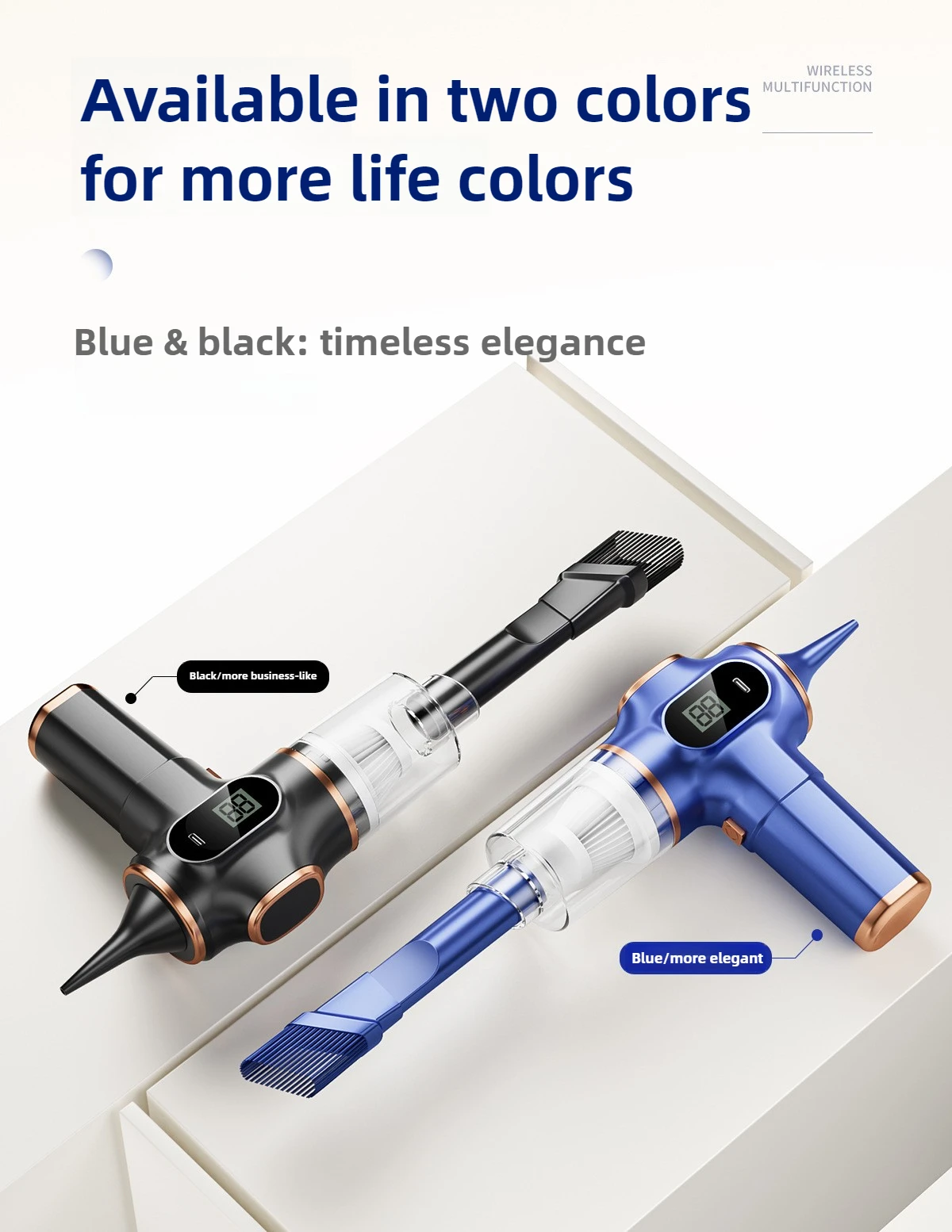 5500Pa Handheld Wireless Car Vacuum Cleaner Cordless Portable Cleaning Robot Home and Car Use Large Suction Vacuum Cleaner