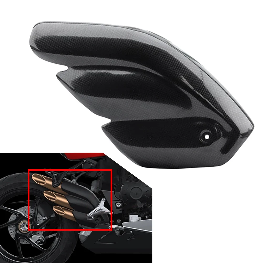 Carbon Fiber Motorcycle Exhaust Heat Shield Protective Cover Guard For MV Agusta F3 Brutale 675 Dragster