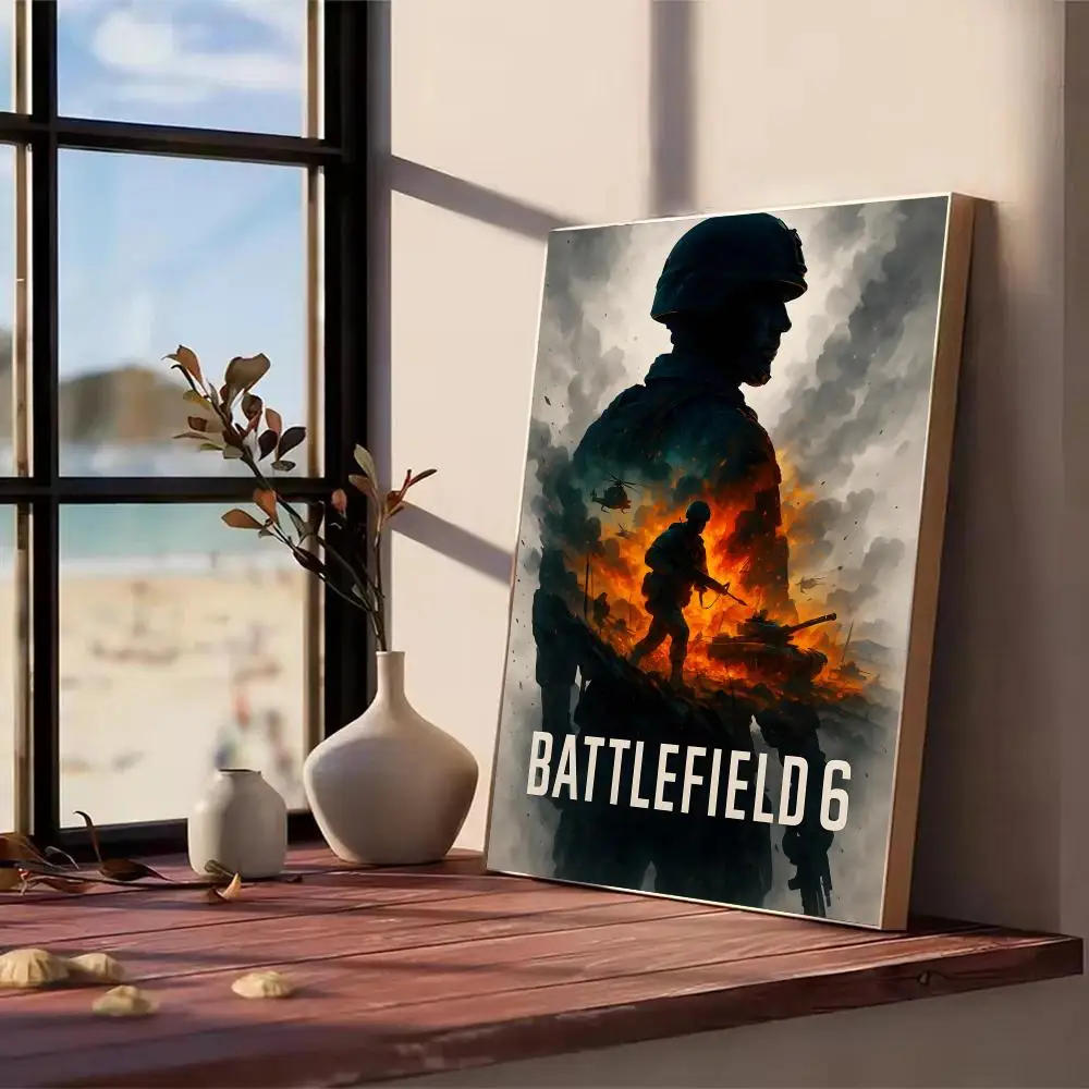 لعبة فيديو B-battlefield 6 لوحة الخط HD طباعة تجعد مجاني جدارية الفن صور لغرفة المعيشة ديكور جدران المنزل قماش #5