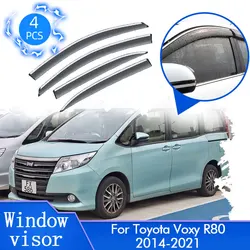 4pcs For Toyota Voxy R80 Noah Esquire 2014~2021 Side Window Visor Sun Rain Deflectors Guards Trim Windshield Car Accessories