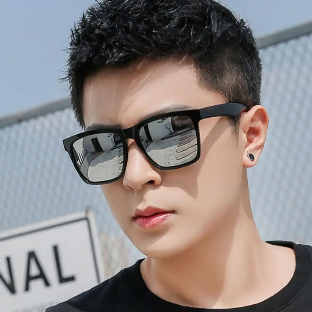 Men's Fashion Sun Glasses Large Frame Square Sunglasses Brand Designer Men's Driving And Fishing Eyewear UV400