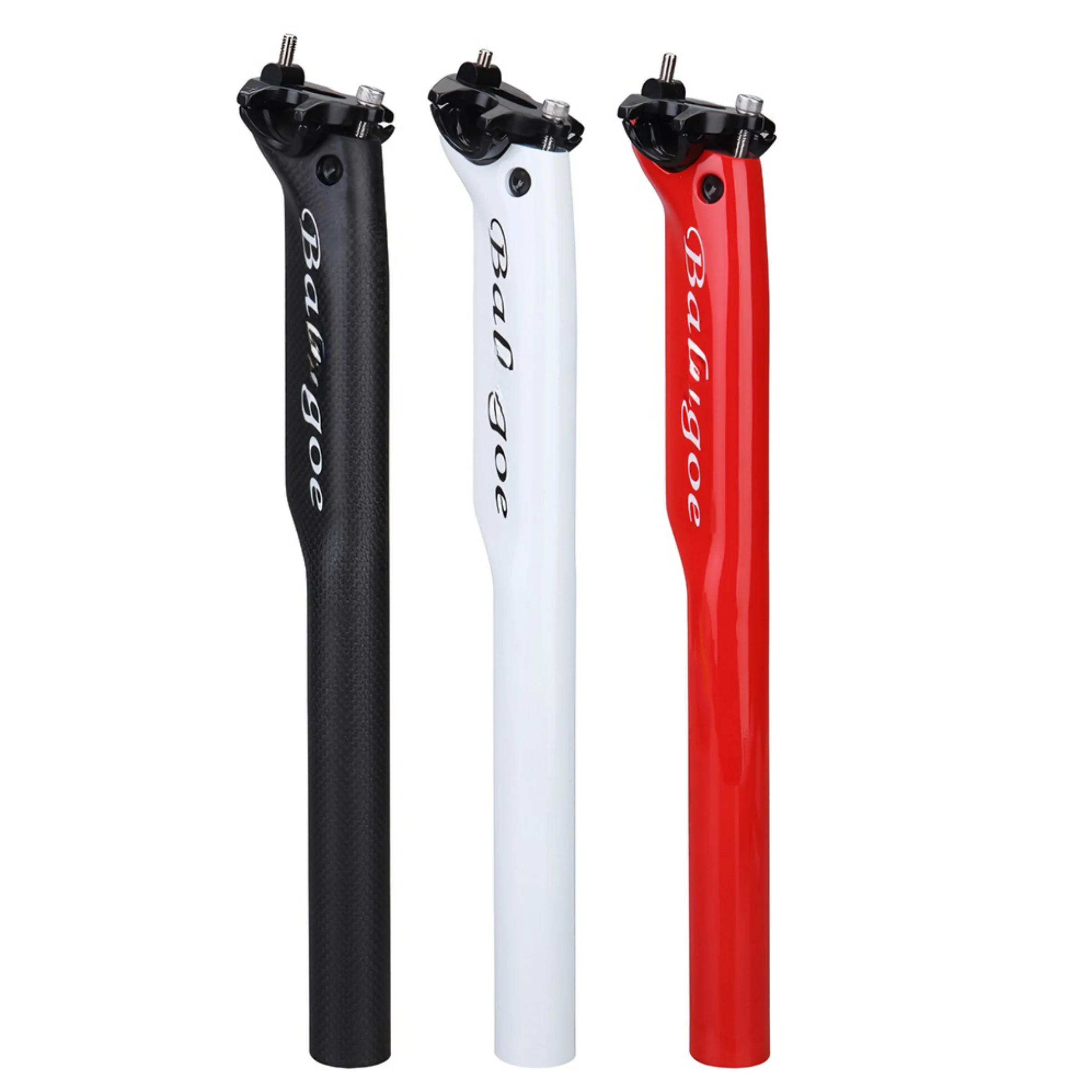 T800 Full Carbon Fiber Bike Seatpost 25mm Setback Aero 3K Weave Dual Bolt Clamp Road Mountain Bicycle