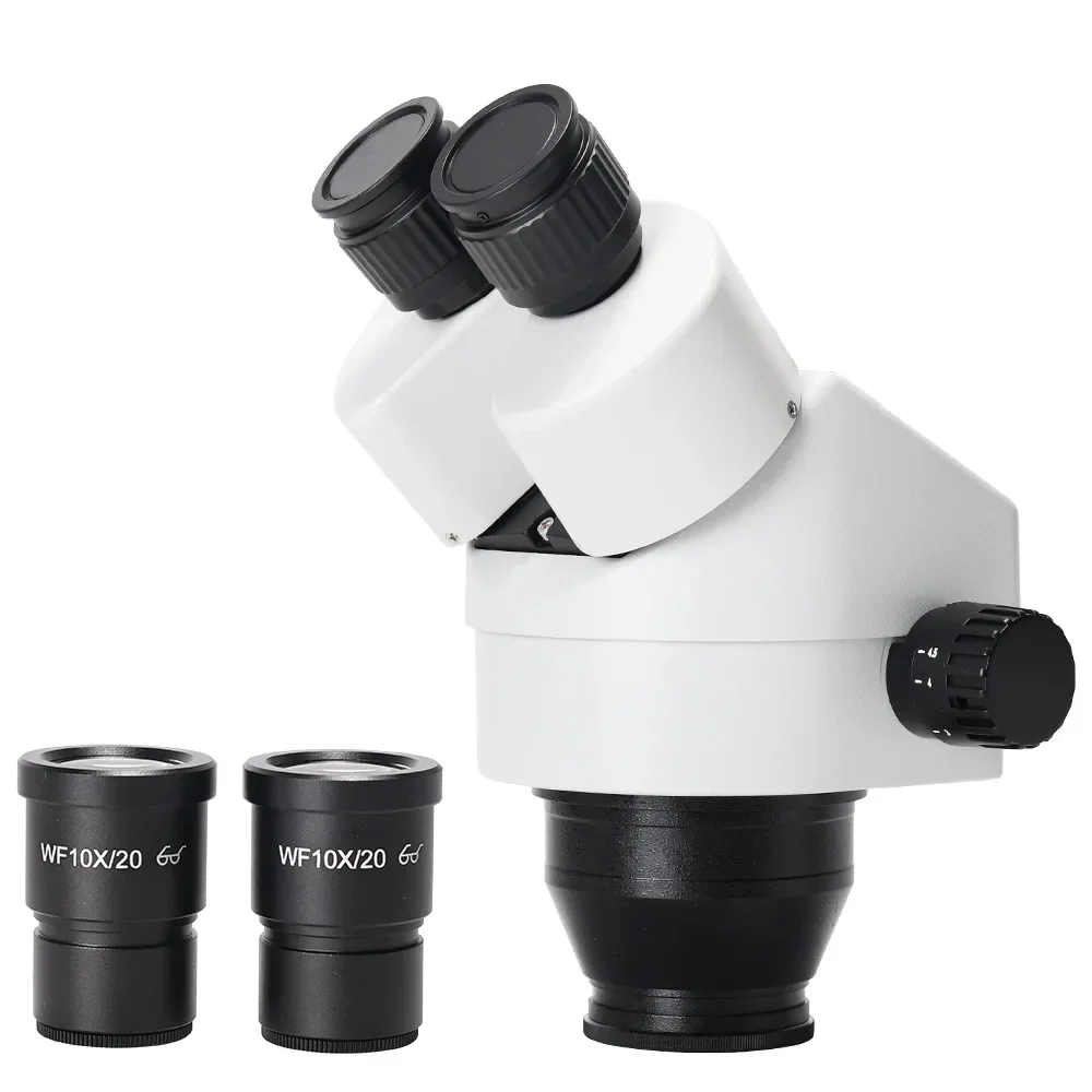 7-45 times white trinocular binocular microscope lens head continuous zoom assembly accessories