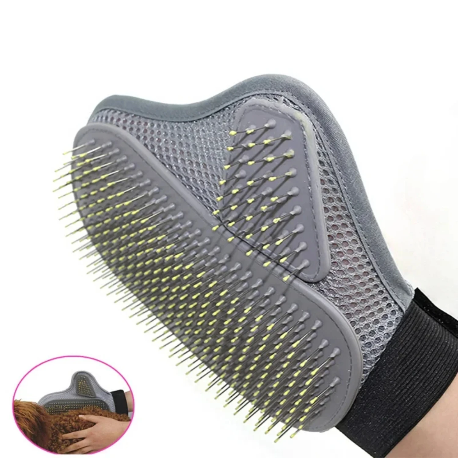 

Pet Grooming Glove Hair Removal Brush Cat Dog Hair Deshedding Gentle Efficient Dog Combs Pet Bathing Massage Products